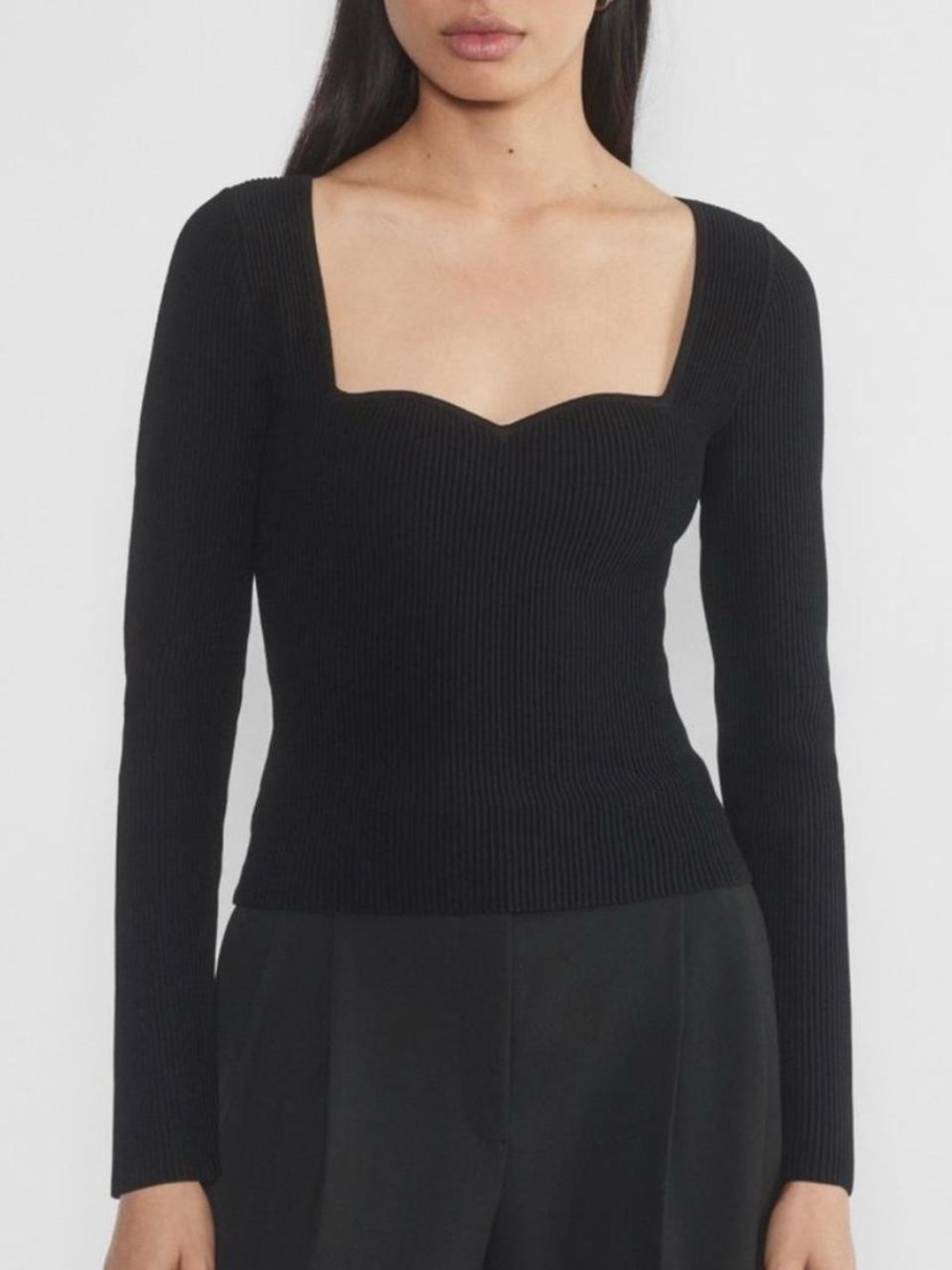 Aritzia Babaton Sculpt Knit Sweetheart Top